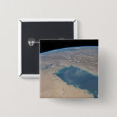 ペルシア湾の熱帯の青い海。 缶バッジ (正面&裏面)