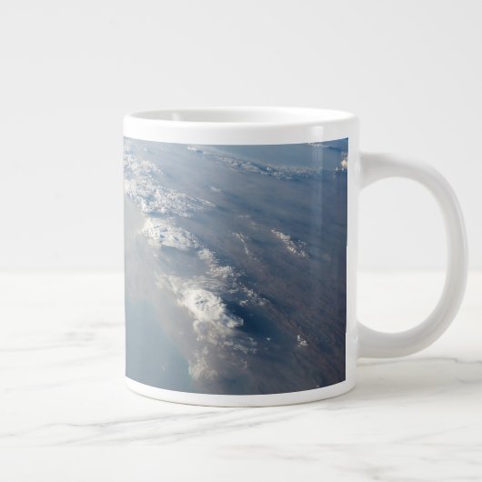 ペルシア湾の熱帯の青い海。2 ジャンボコーヒーマグカップ (右)