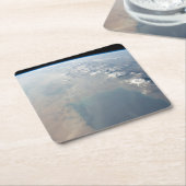 ペルシア湾の熱帯の青い海。2 スクエアペーパーコースター (アングル)