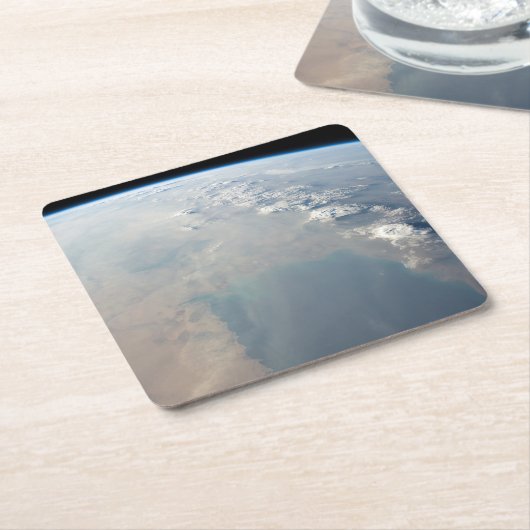 ペルシア湾の熱帯の青い海。2 スクエアペーパーコースター (アングル)