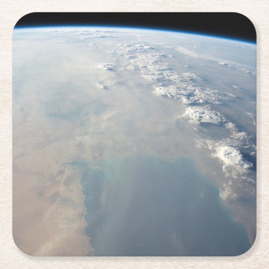 ペルシア湾の熱帯の青い海。2 スクエアペーパーコースター (正面)