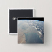 ペルシア湾の熱帯の青い海。2 缶バッジ (正面&裏面)