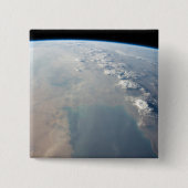 ペルシア湾の熱帯の青い海。2 缶バッジ (正面)