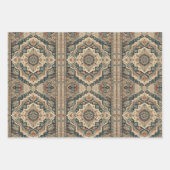 ペルシア素晴らしアフガンカーペットボホモチーフラマダンのプレゼント ラッピングペーパーシート (正面2)