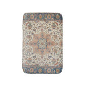 ペルシア素晴らしタブリズブルーラストオレンジ バスマット (正面縦)