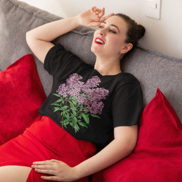 ペルシア薄紫ヴィンテージ植物学イラストレーション Tシャツ