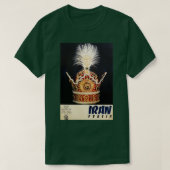 ペルシア・パフラヴィ・クラウンヴィンテージ旅行ポスター Tシャツ (デザイン正面)