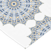 ペルシエレガントアンブルーアラベスク東洋装飾 ショートテーブルランナー (コーナー)