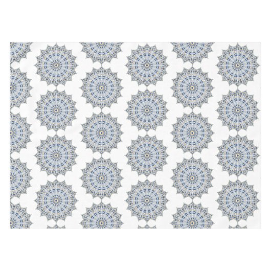 ペルシエレガントアンブルーアラベスク東洋装飾 テーブルクロス (正面(横))