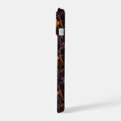 ペルシカラフルア花柄 iPhone 15ケース (左側面)