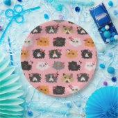 ペルシファンシーャ猫ピンク ペーパープレート (パーティー)