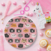 ペルシファンシーャ猫ピンク ペーパープレート (パーティー)