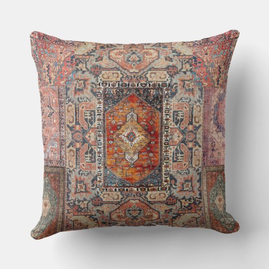 ペルシャじゅうたん模様の大きな装飾用クッション クッション (裏面)