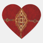 ペルシャじゅうたん模様 ハートシール (正面)