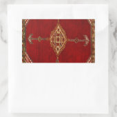 ペルシャじゅうたん模様 長方形シール (バッグ)