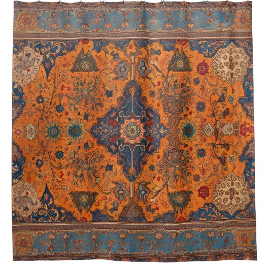 ペルシャじゅうたん/カーペットデジタル作品 シャワーカーテン (正面)