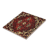 ペルシャのじゅうたんは濃い赤とクリームが見える タイル (側面)