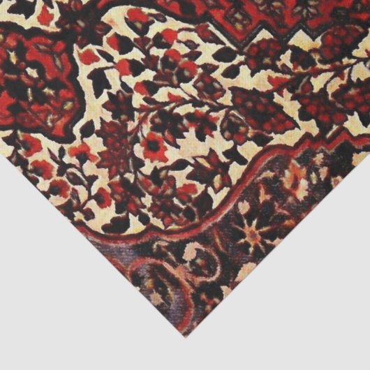 ペルシャのじゅうたんは濃い赤とクリームが見える  薄葉紙 (詳細)
