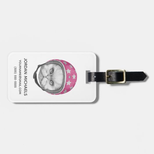 ペルシャのオートバイのライダーは|あなたの名前を加えます ラゲッジタグ (正面横)