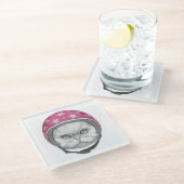 ペルシャのオートバイのライダー ガラスコースター (アングル)