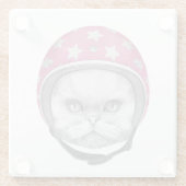 ペルシャのオートバイのライダー ガラスコースター (裏面)