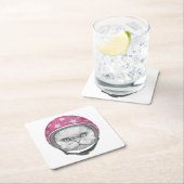 ペルシャのオートバイのライダー スクエアペーパーコースター (インサイチュ)