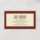 ペルシャのカーペットの外観 – アンティークディーラー 名刺 (裏面)