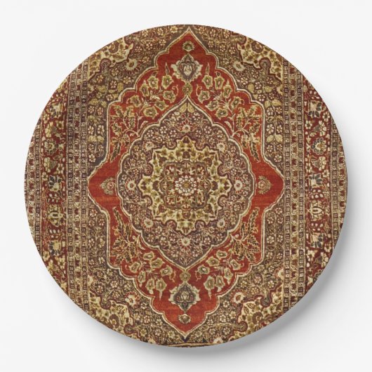 ペルシャのカーペットの外観 – Tabris ペーパープレート (正面)