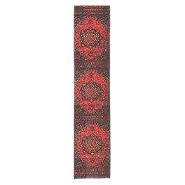 ペルシャのカーペットはバラ色の畑に見える  ショートテーブルランナー