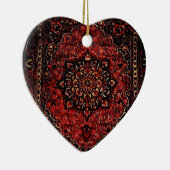 ペルシャのカーペットはバラ色の畑に見える セラミックオーナメント (右)