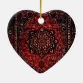 ペルシャのカーペットはバラ色の畑に見える  セラミックオーナメント (裏面)