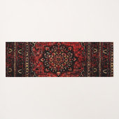 ペルシャのカーペットはバラ色の畑に見える  ヨガマット (裏面(横))