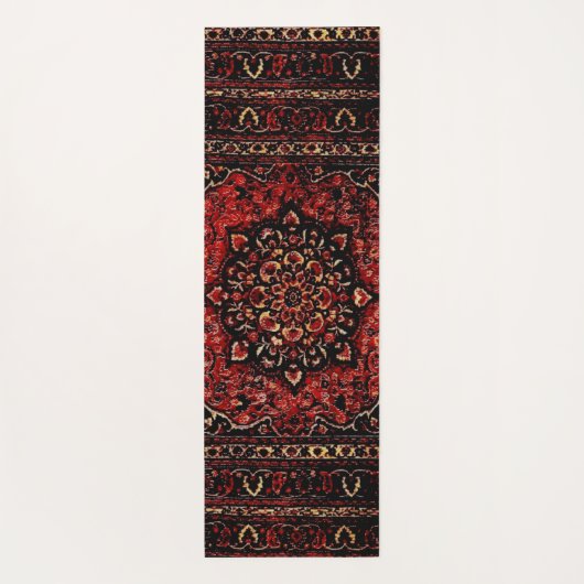 ペルシャのカーペットはバラ色の畑に見える  ヨガマット (裏面)