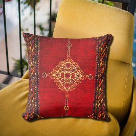 ペルシャのカーペットパターン – オリエンタルレッド アウトドアクッション