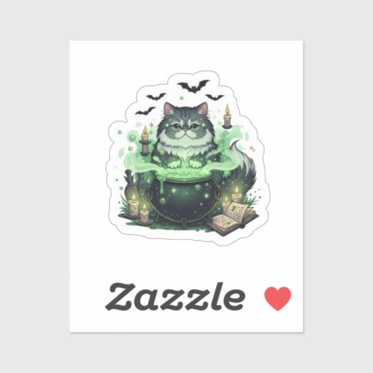 ペルシャのキャルドン – ふわふわのペルシャ猫ハロウィーン シール (シート)