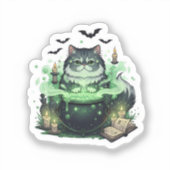 ペルシャのキャルドン – ふわふわのペルシャ猫ハロウィーン シール (正面)