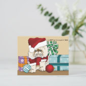 ペルシャのクリスマス猫 シーズンポストカード (スタンド正面)