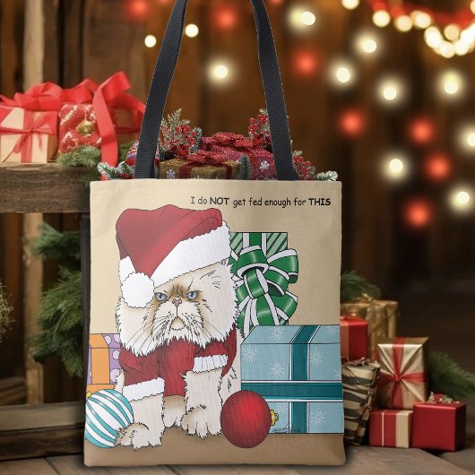 ペルシャのクリスマス猫 トートバッグ