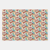 ペルシャのクリスマス猫 ラッピングペーパーシート (正面2)