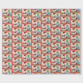 ペルシャのクリスマス猫 ラッピングペーパー (フラット)