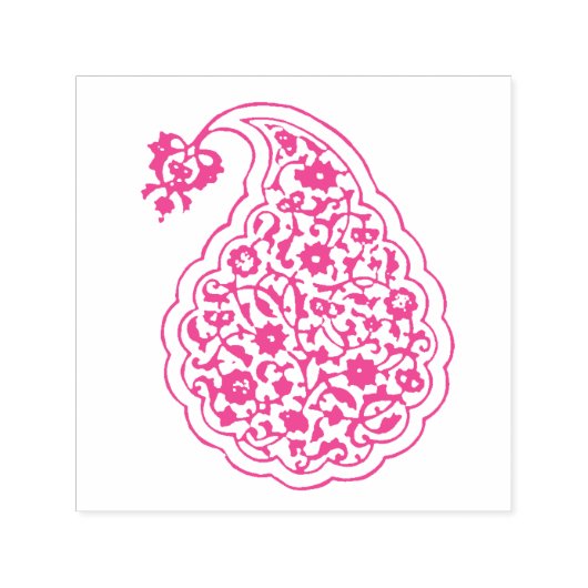 ペルシャのタイルペイズリーモチーフ セルフインキングスタンプ (デザイン)