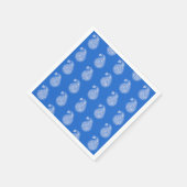 ペルシャのタイルペイズリー – 白オンコバルトブルー スタンダードカクテルナプキン (角)