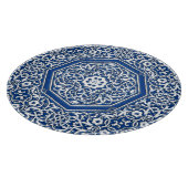 ペルシャのタイル模様のメダリオン – 青と白 カッティングボード (角)