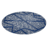 ペルシャのタイル模様 – コバルトブルーとホワイト カッティングボード (角)