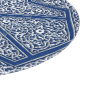 ペルシャのタイル模様 – コバルトブルーとホワイト カッティングボード (角)
