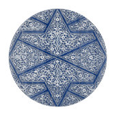 ペルシャのタイル模様 – コバルトブルーとホワイト カッティングボード (正面)
