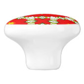 ペルシャのタイル，赤，モロッコ，円， セラミックノブ (側面)