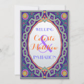 ペルシャのトルコのアラビアのモロッコの結婚式かパーティー 招待状 (正面)