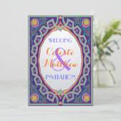 ペルシャのトルコのアラビアのモロッコの結婚式かパーティー 招待状 (スタンド正面)