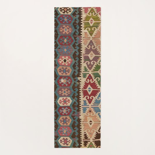 ペルシャのトルコ絨毯パターンキリム ヨガマット (裏面)